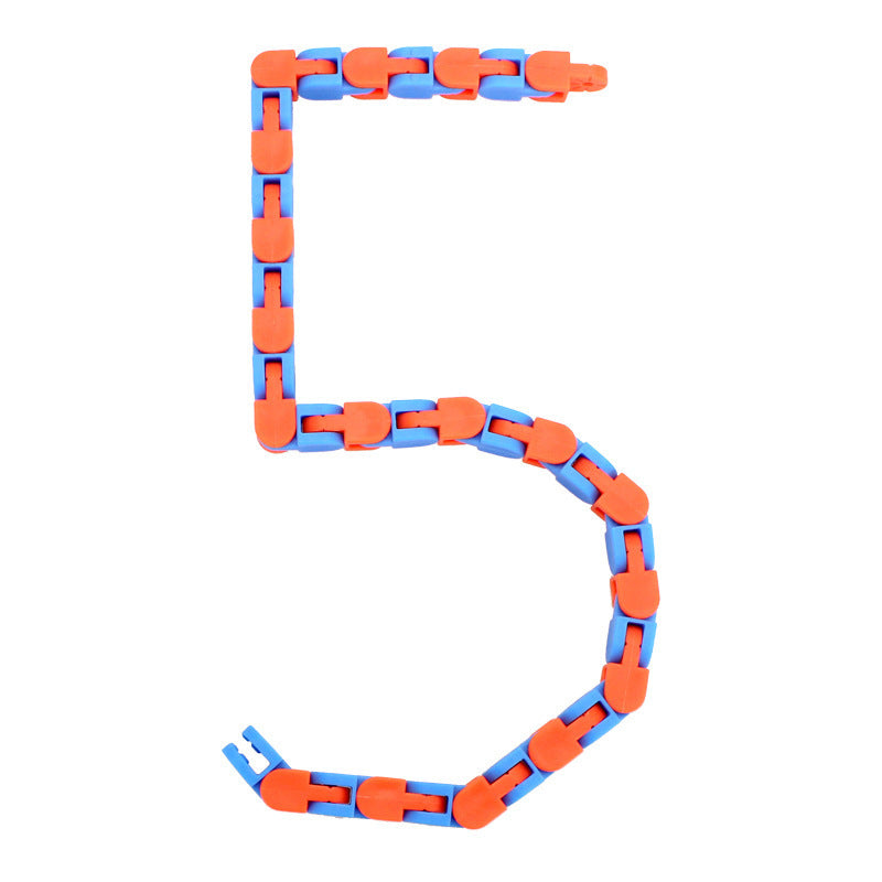 24-Section Folding Chain Fidget Toy for Tactile Relief