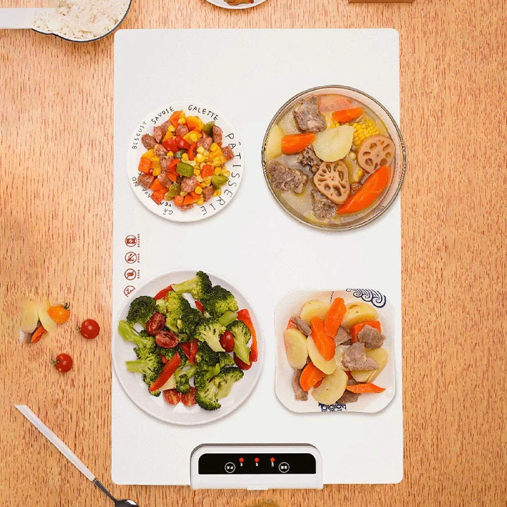 Electric Food Warming Tray, Foldable, Adjustable Heat