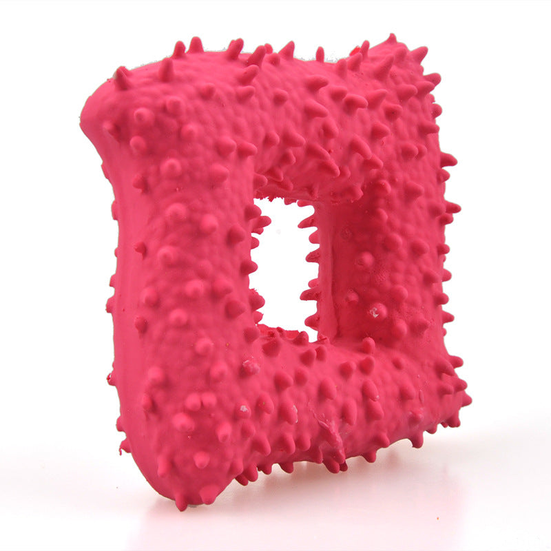 Spiked Latex Dog Toy Set for Chew, Fetch & Squeaky Play