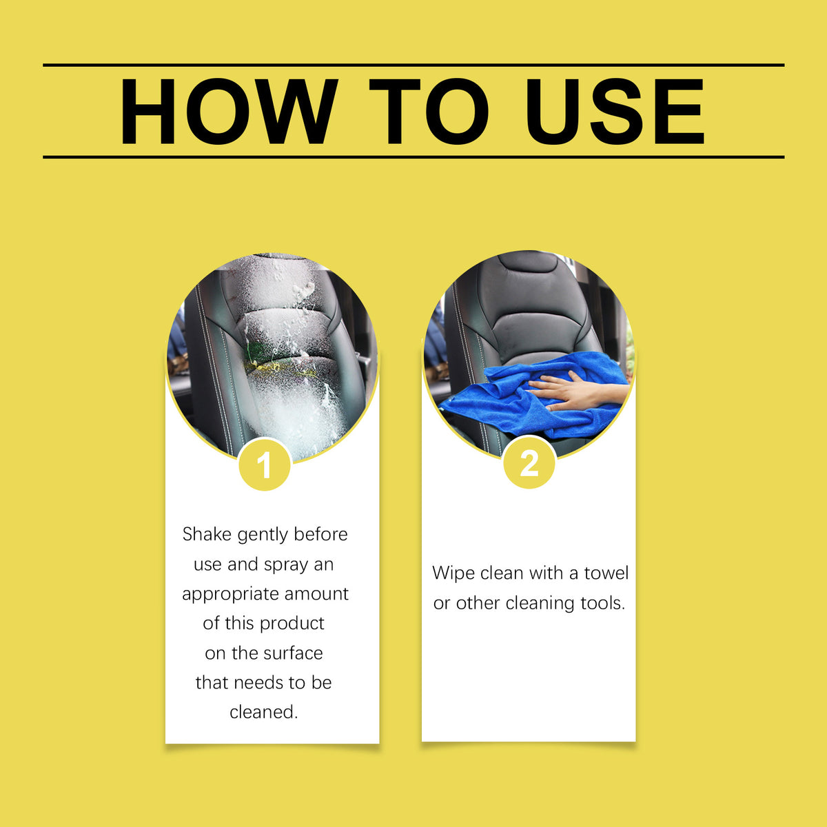 Car Interior Foam Cleaner for Stubborn Dirt & Stains