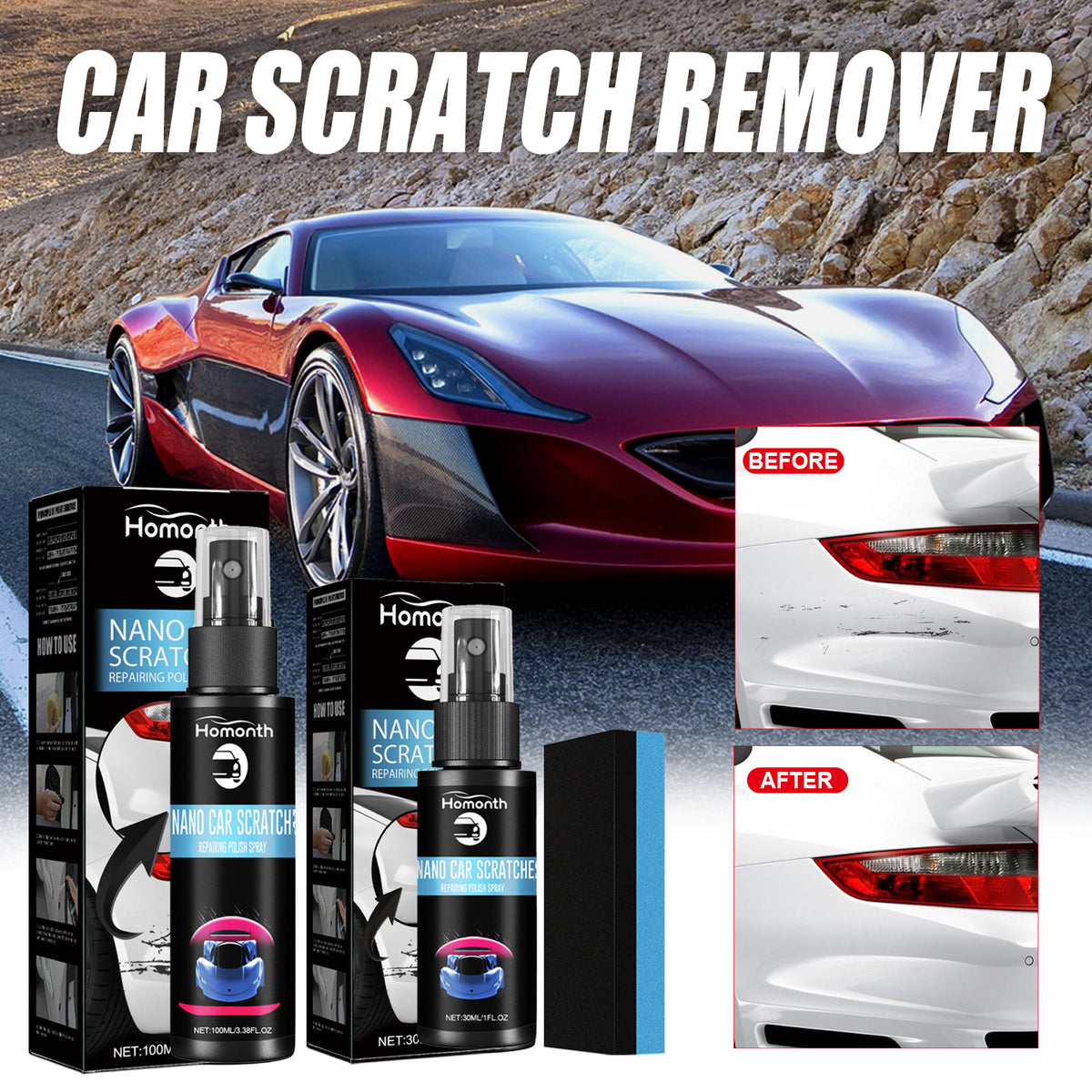 Car Scratch Repair Spray for Quick Paint Touch-Ups
