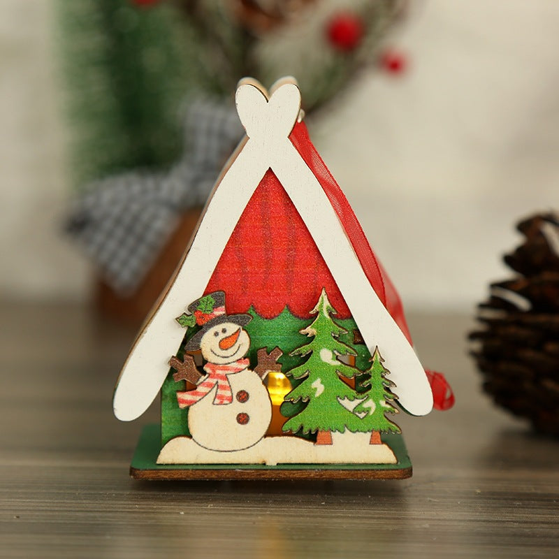Christmas Wooden Houses With a Warm Cozy Built-In Glow
