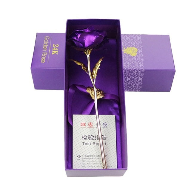 Artificial Golden Rose Gift for Lasting Romantic Memories
