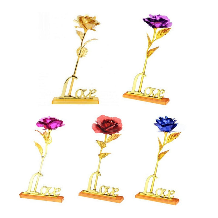 Artificial Golden Rose Gift for Lasting Romantic Memories