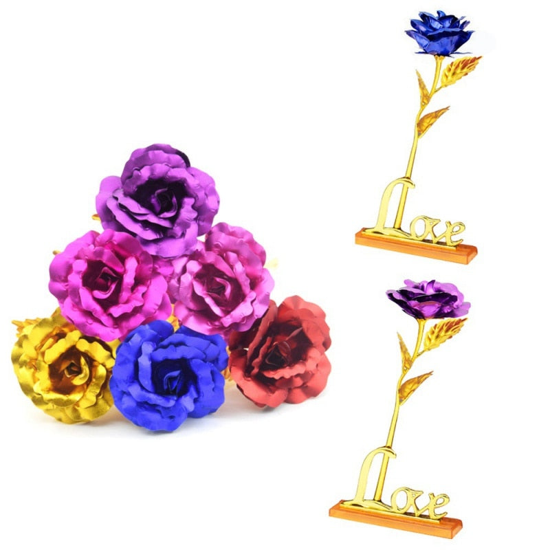 Artificial Golden Rose Gift for Lasting Romantic Memories