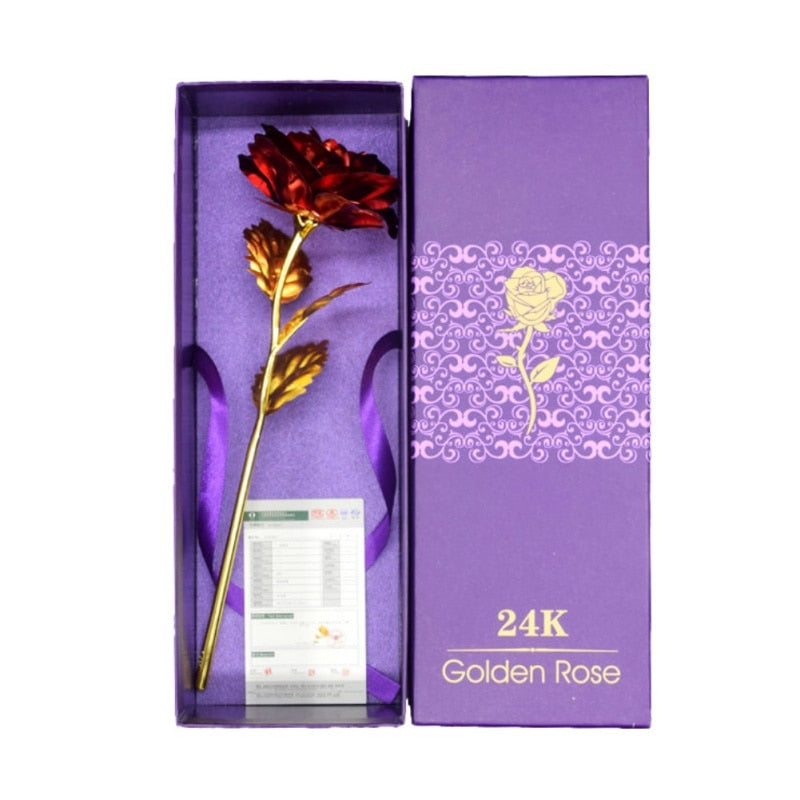 Artificial Golden Rose Gift for Lasting Romantic Memories