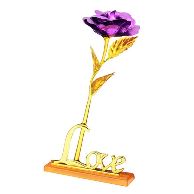 Artificial Golden Rose Gift for Lasting Romantic Memories