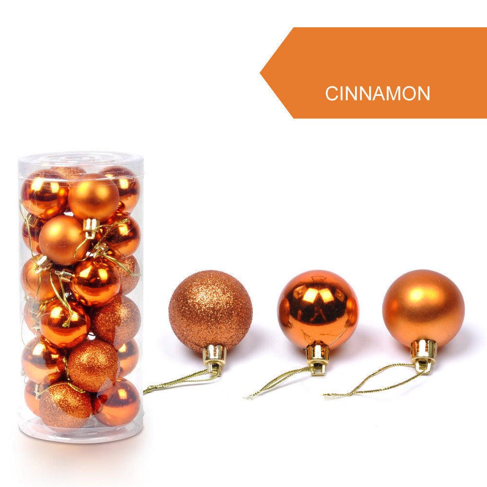 Christmas Tree Baubles 24pc Colorful Hanging Ornament Set