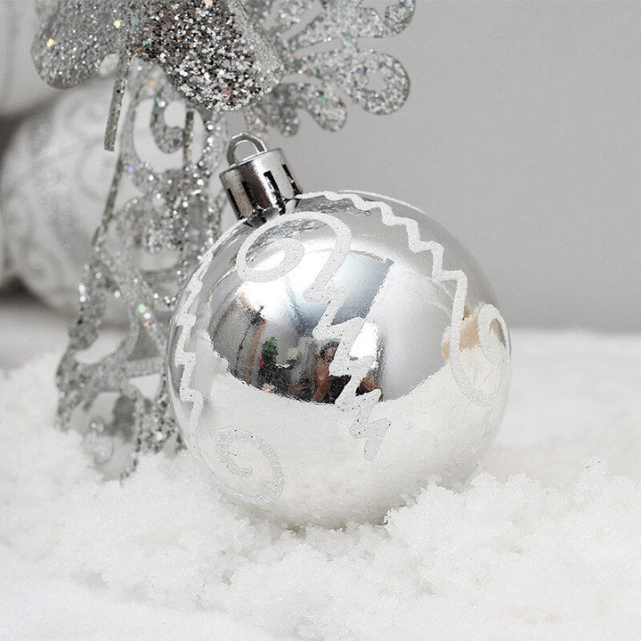 Christmas Ornaments Set: Elegant White Gold Tree Decor