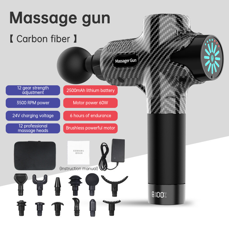 Massage Gun With LCD Display, Quiet Deep Tissue Relief