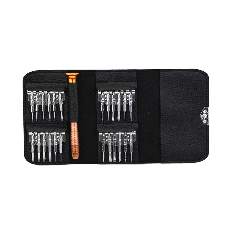 25-in-1 Precision Screwdriver Set with Leather Pouch