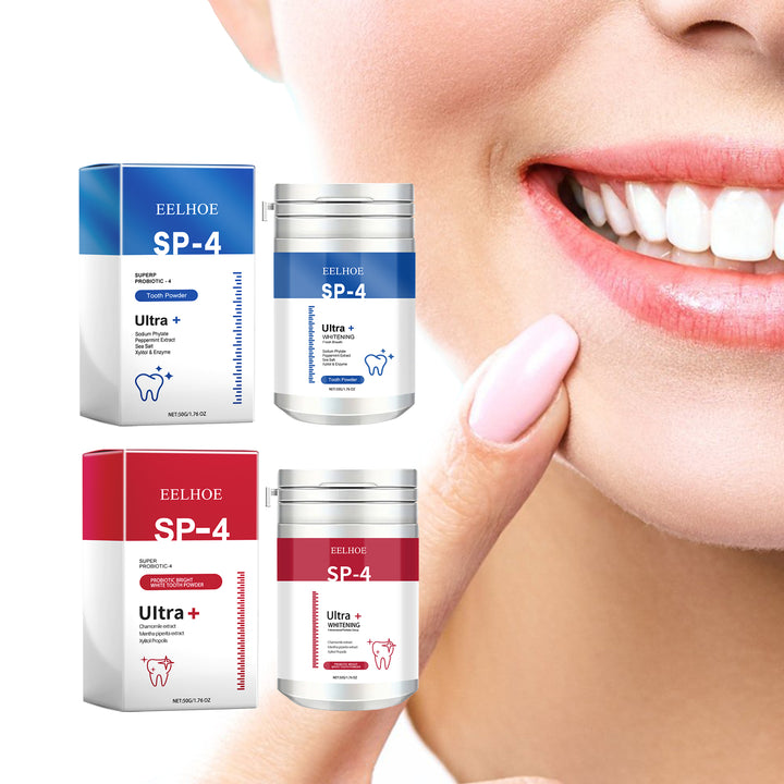 Probiotic Tooth Powder for Brighter-Looking White Teeth