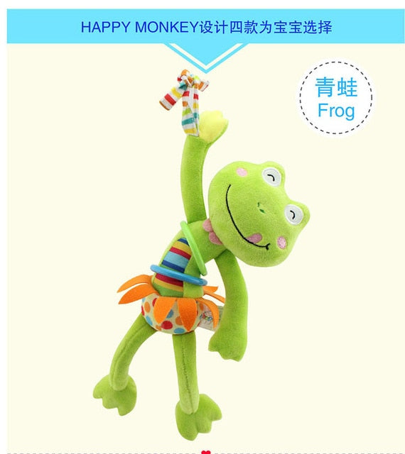 Baby Plush Rattle Toy for Fun Sensory Play and Travel