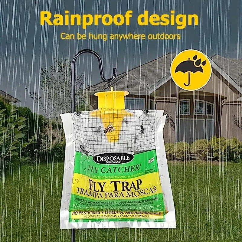Rainproof Outdoor Fly Trap Bag for Yard and Garden Flies