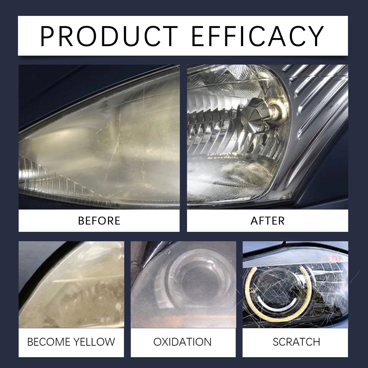 Headlight Restoration Liquid for Crystal-Clear Lenses