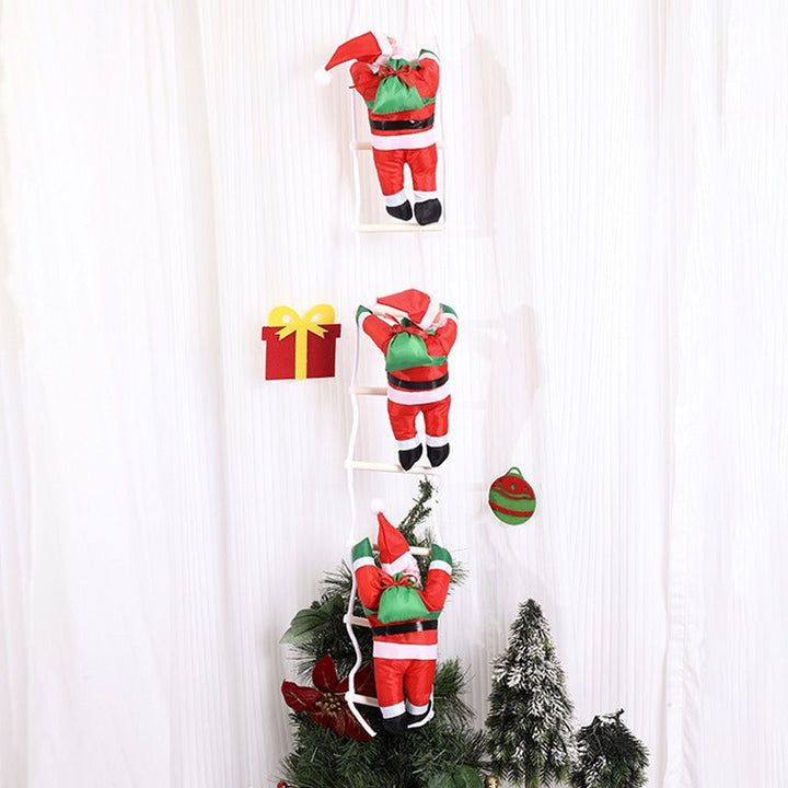 25cm Santa Ladder Christmas Decoration for Small Spaces