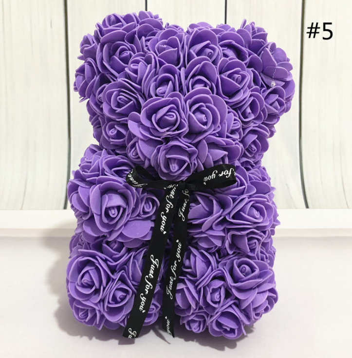 Artificial Rose Teddy Bear Gift – Lasting Keepsake