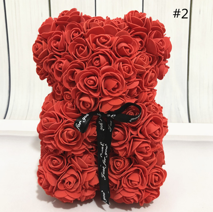Artificial Rose Teddy Bear Gift – Lasting Keepsake