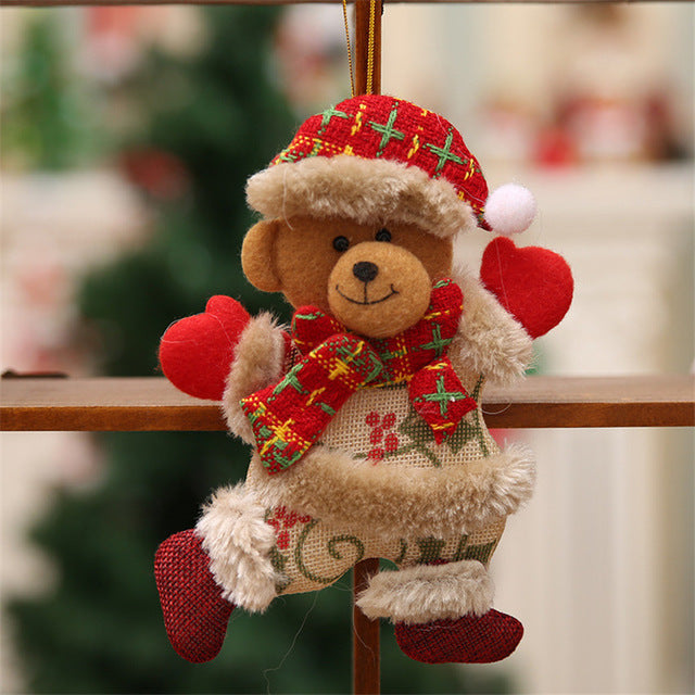 Plush Christmas Ornaments Set for Cheerful Tree Decor