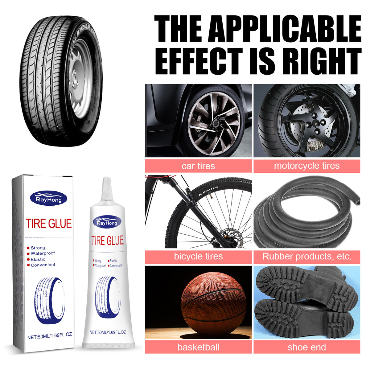 Tire Repair Glue 50ml | Waterproof Rubber Repair