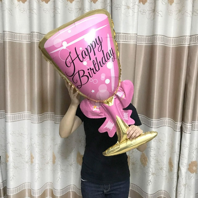 Jumbo Champagne Balloon Set for Party Centerpieces