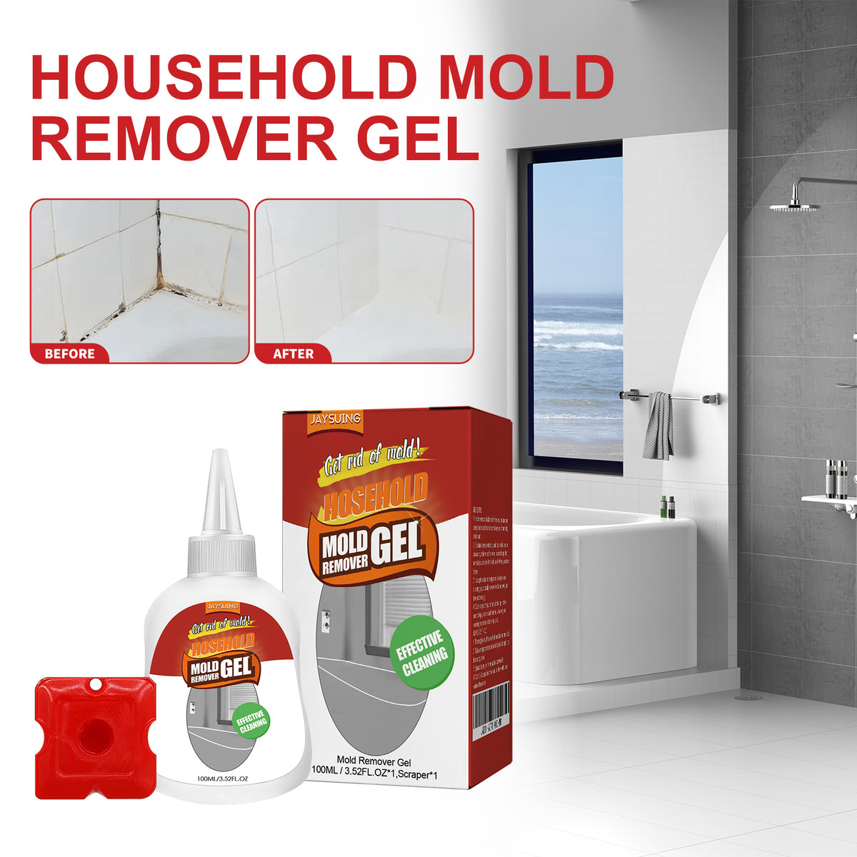 Mold Remover Gel for Grout, Crevices and Corners