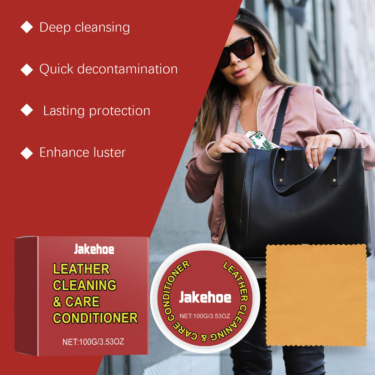 Leather Cleaning Cream for Deep Sofa & Handbag Care
