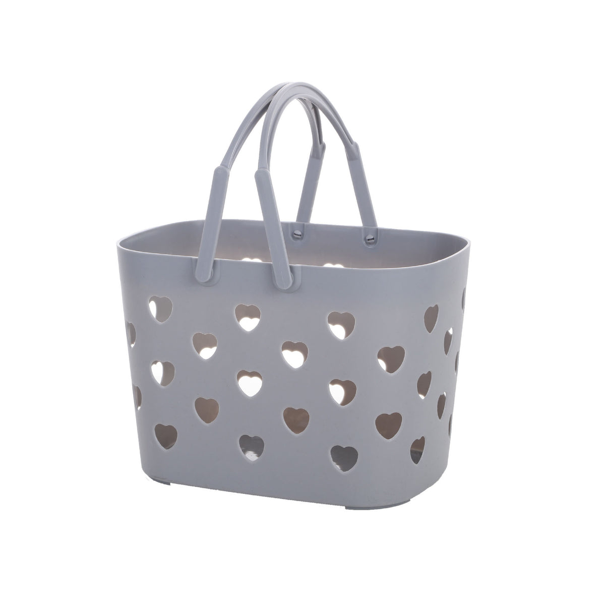 Heart Cutout Shower Caddy Tote for Drained Bath Storage