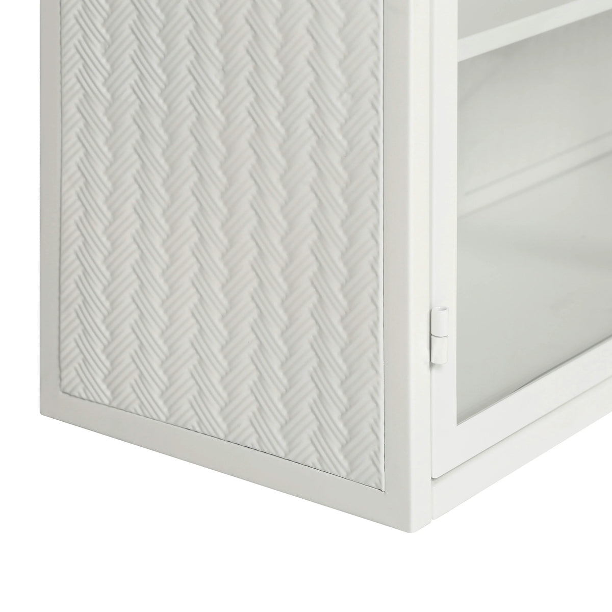 Bathroom Wall Cabinet with Glass Doors, Three Tiers