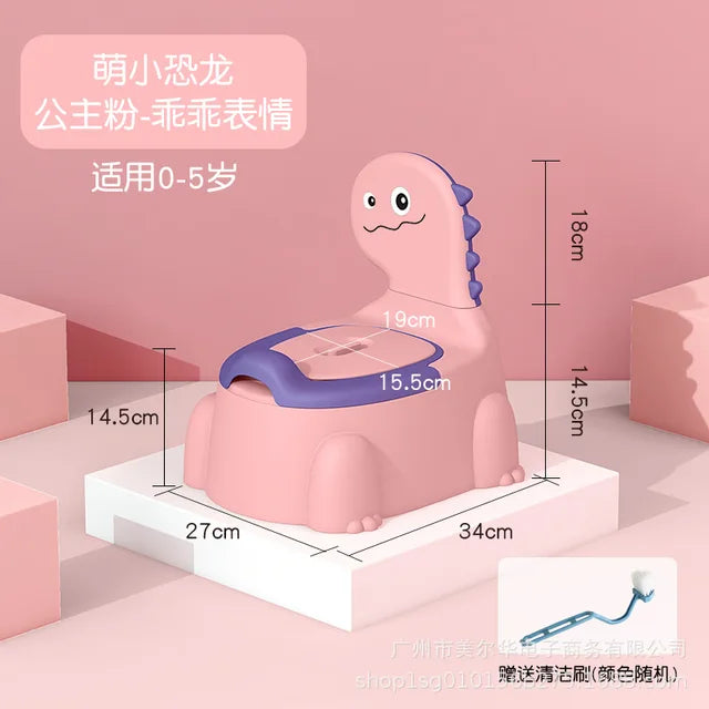 Baby Potty Training Seat Stable Splash-Proof Dinosaur