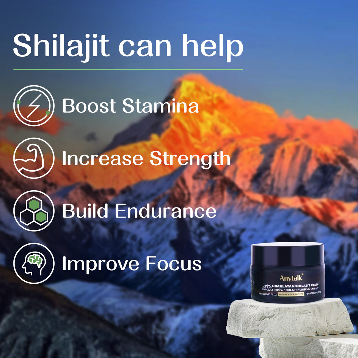 Himalayan Shilajit Resin — Boost Stamina, Strength & Focus