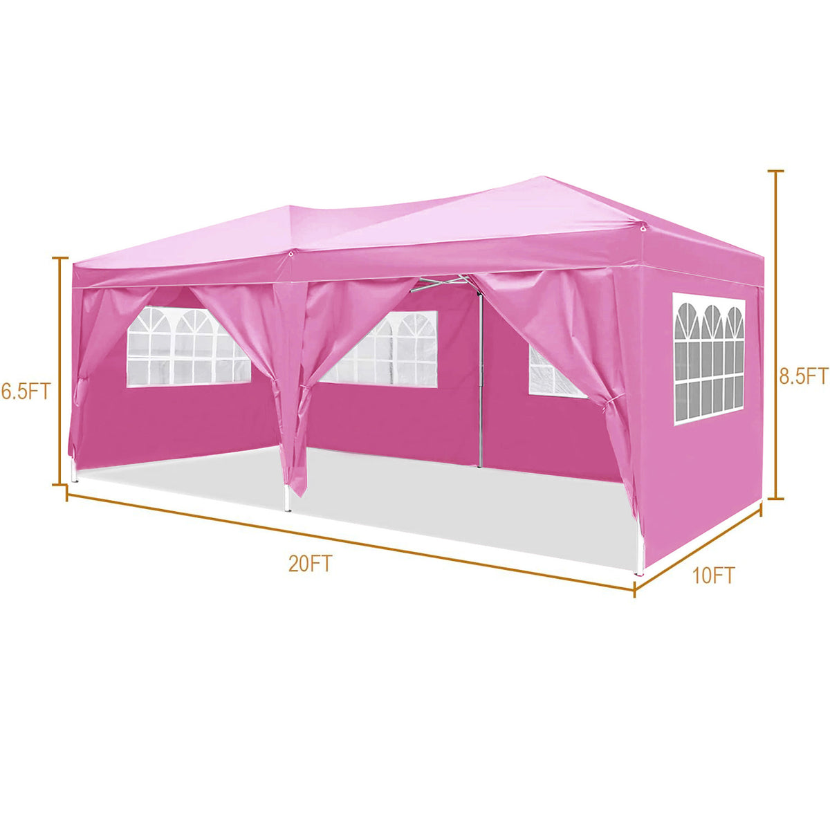 10x20 Pop-Up Canopy with UPF 50+ Sun Shade & Walls