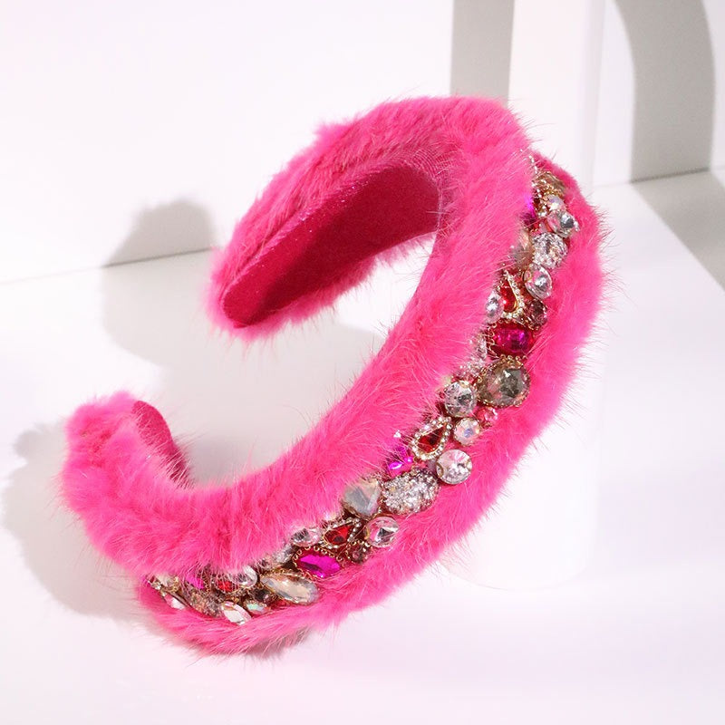Women's Jeweled Hair Hoop for Glamorous Party Style