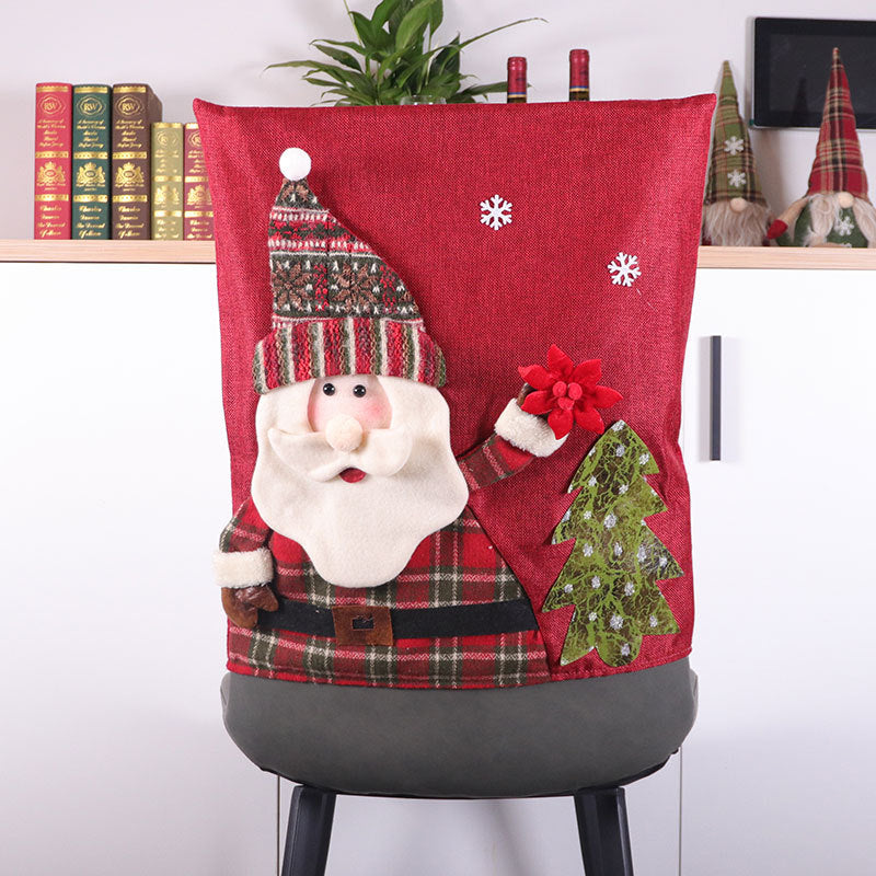 Christmas Chair Backrest Cover for Festive Holiday Seating