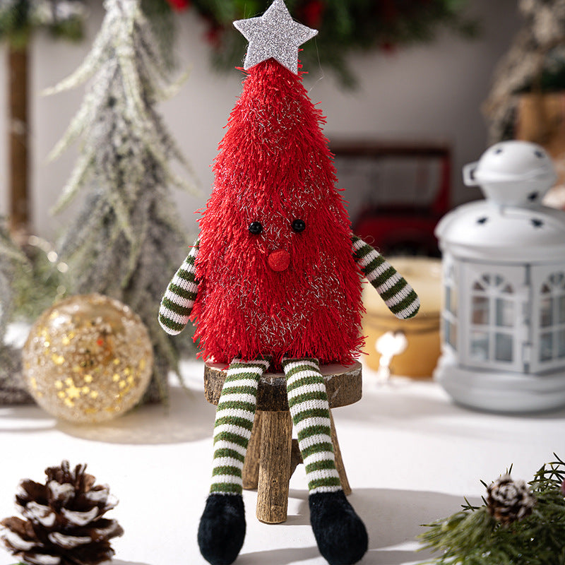 Plush Christmas Tree Doll Decoration for Cozy Holiday