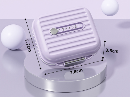 Portable Weekly Pill Organizer Box, 7-Day Dial Lid