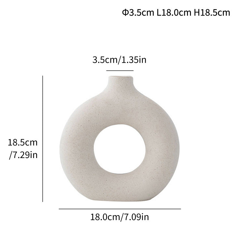 Spotted Ceramic Vase for Modern Neutral Home Decor
