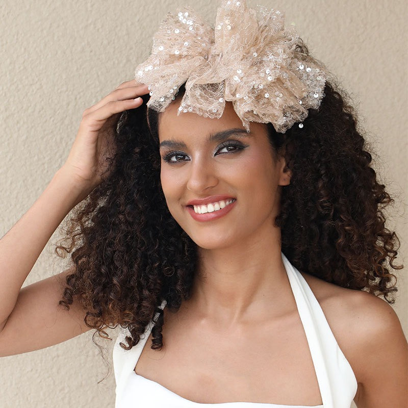 Sequin Bow Hairband for Sparkling Statement Style