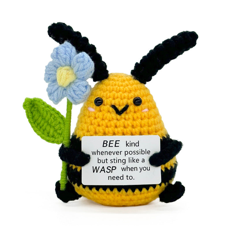 Handmade Knitted Gift Doll With Heartfelt Message