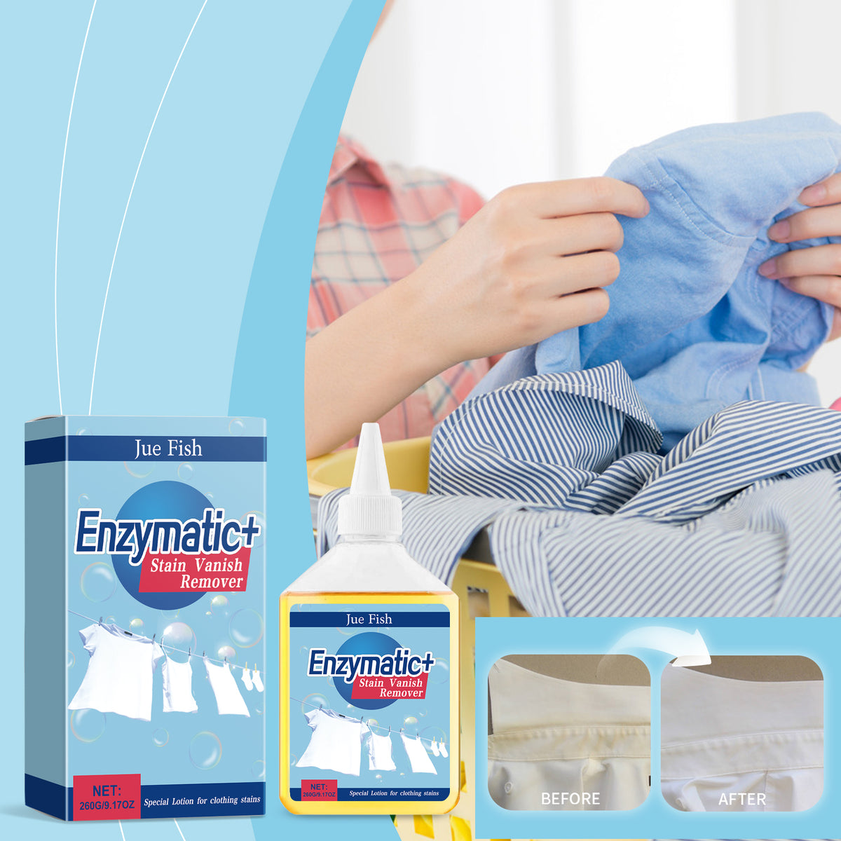 Enzyme Clothing Stain Remover for Yellow Sweat Marks