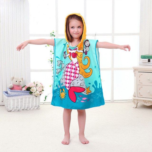 Kids Hooded Beach Towel for Quick-Dry Full Coverage