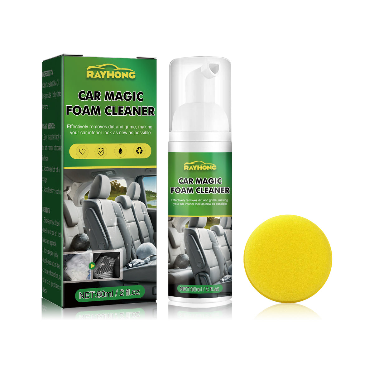 Car Interior Foam Cleaner for Stains, Grime & Dust