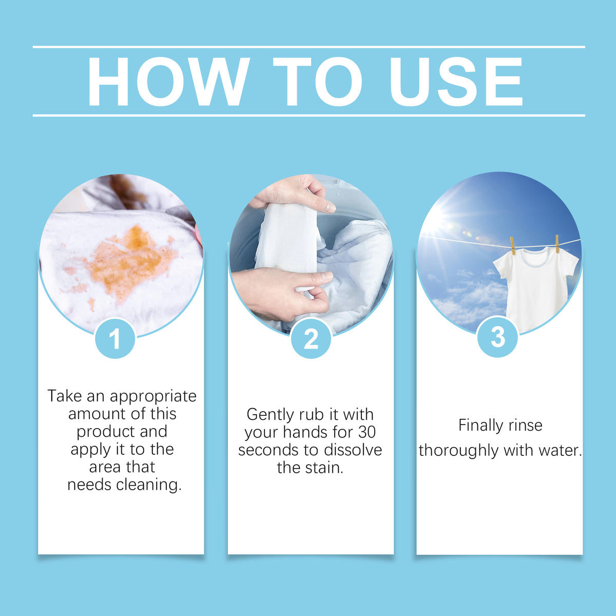 Enzyme Clothing Stain Remover for Yellow Sweat Marks