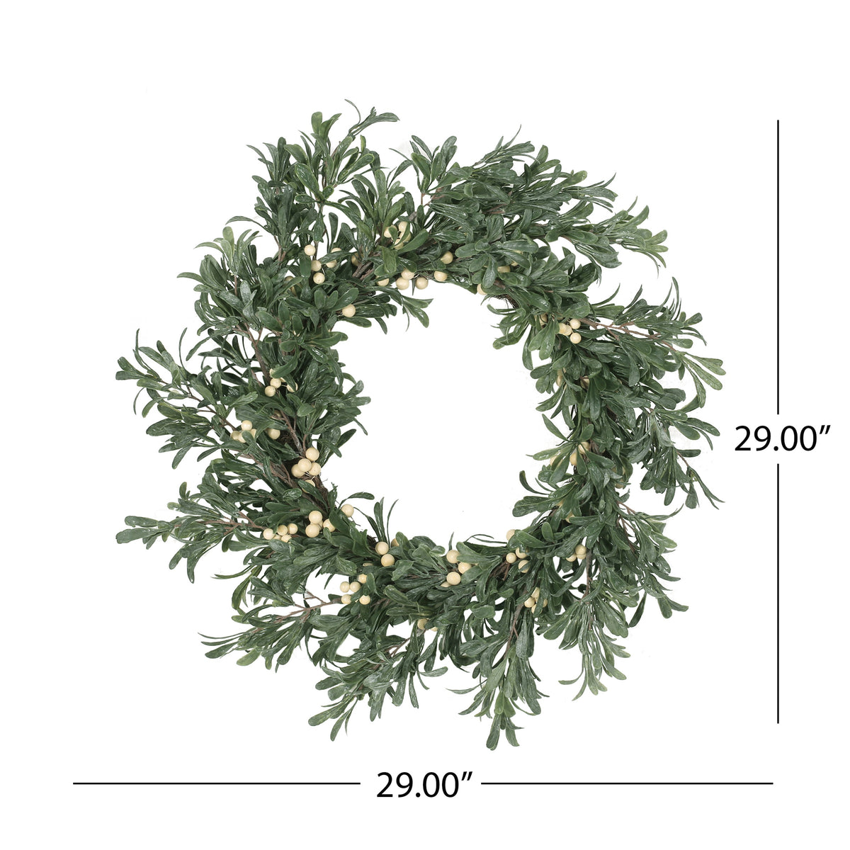 29 Inch Snowberry Wreath for Front Door Decor