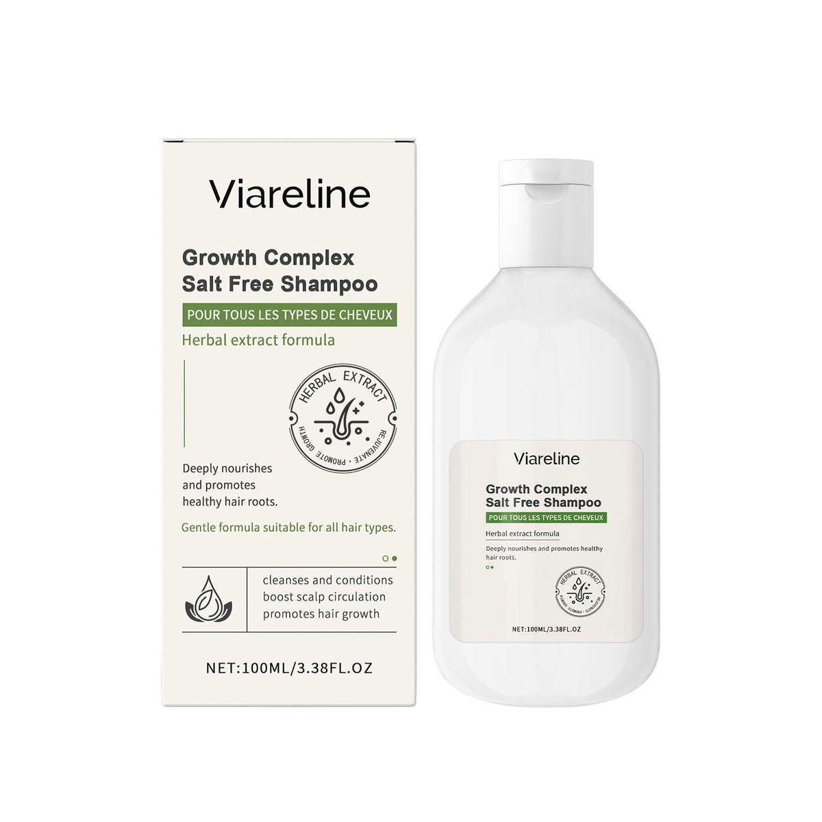 Salt-Free Herbal Shampoo for Smoother-Looking Hair