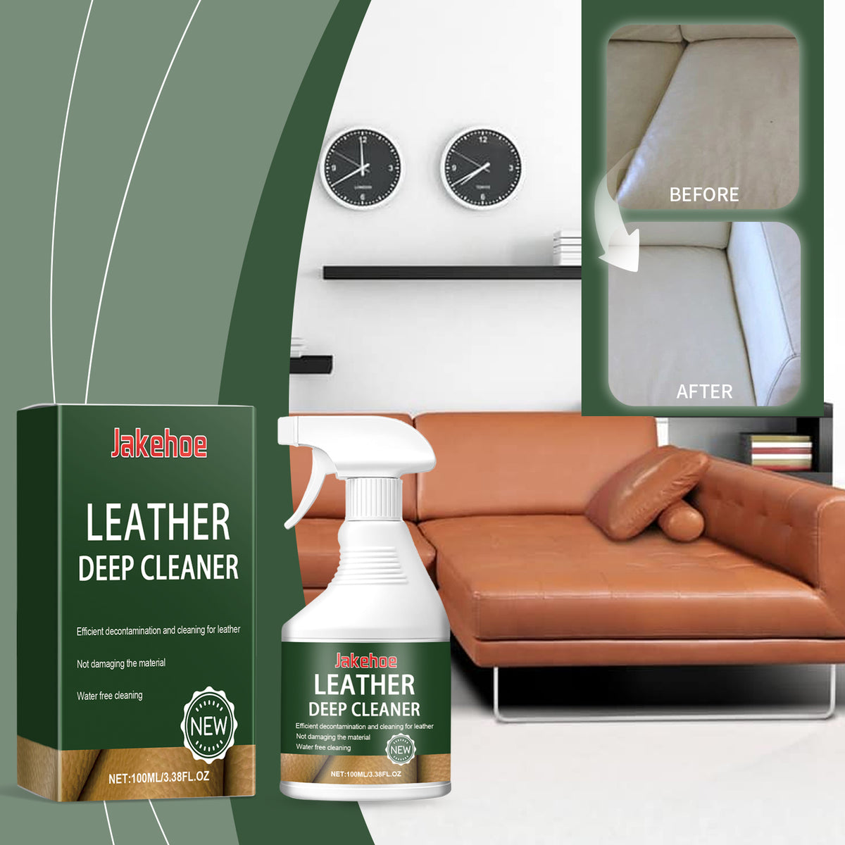 Leather Cleaner Spray for Sofas, Seats, Bags & Shoes
