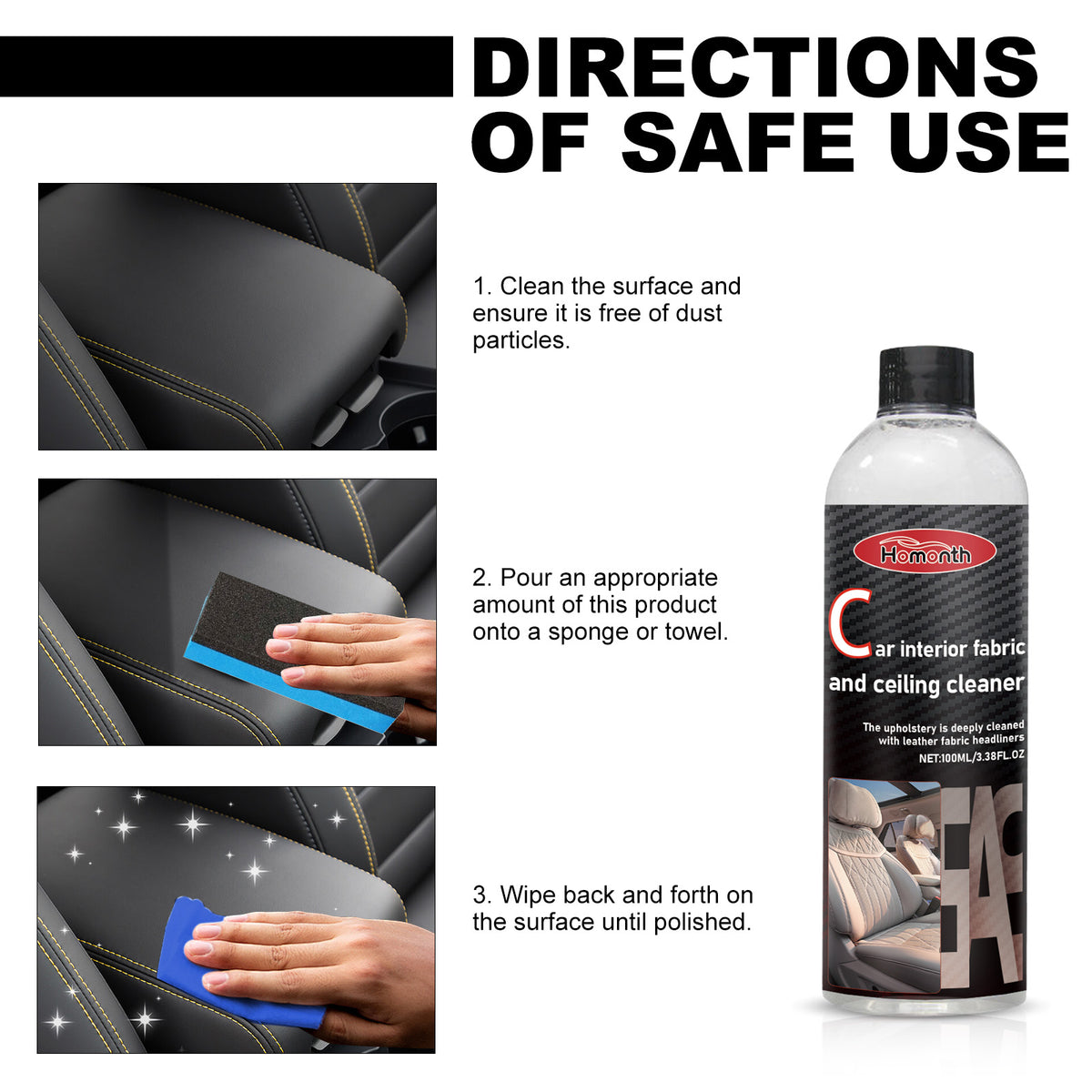 Automotive Leather Cleaner for Deep Interior Care and Seats