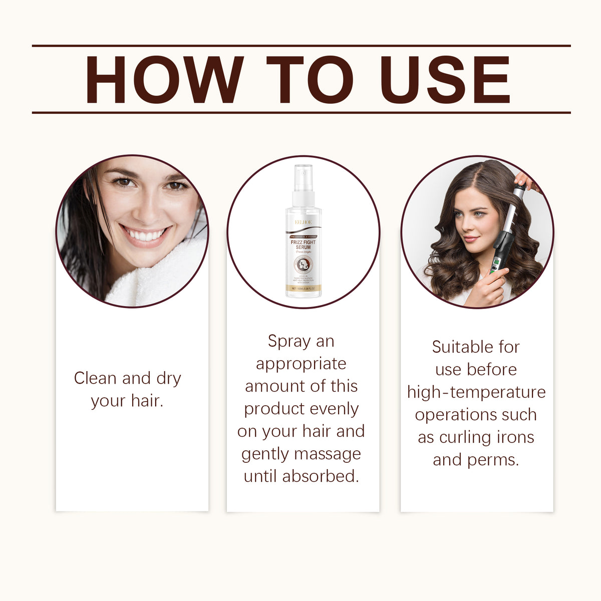 Heat Protectant Spray for Frizz-Free, Softer Styled Hair