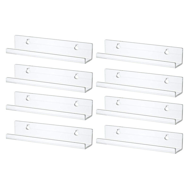Floating Clear Acrylic Record Shelf for Wall Display