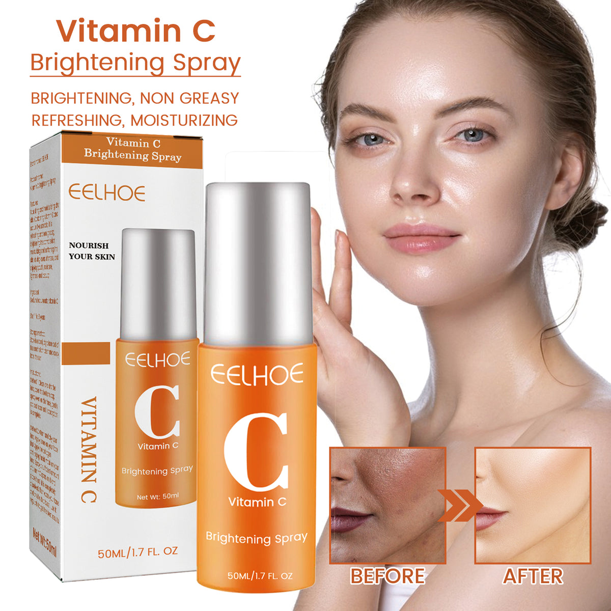 Vitamin C Hydrating Face Mist – Fade Acne Spots & Brighten